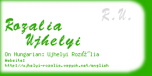 rozalia ujhelyi business card